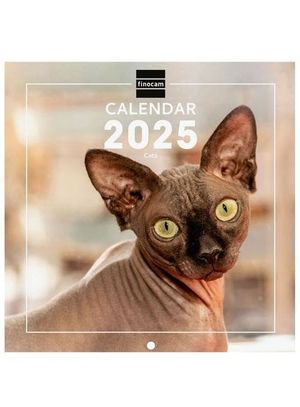 CALENDARIO FINOCAM PARED 18X18 2025 CATS