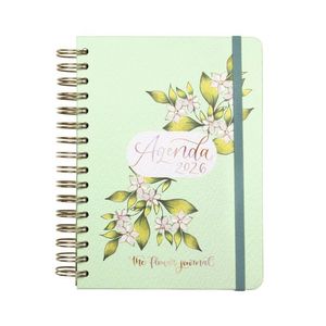 AGENDA FINOCAM FLOWER JOURNAL E10 1DP 2026 VERDE