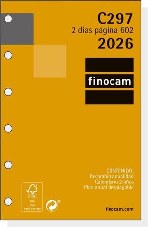 C297 RECAMBIO AGENDA 2DP 602 2026 FINOCAM