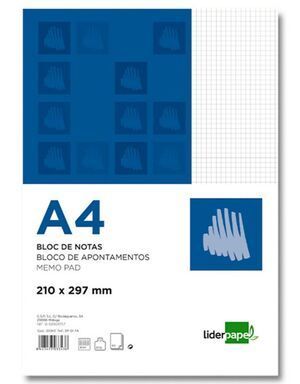 BLOC DE NOTAS FOLIO 4MM 80H PERFORADO TAPA 03343