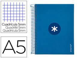 CUADERNO ESPIRAL A5 LIDERPAPEL ANTARTIK AZUL OSCURO 120H 100GR 163551 KH11