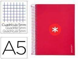 CUADERNO ESPIRAL A5 LIDERPAPEL ANTARTIK GRANATE 120H 100GR 163552 KH12