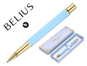 BOLIGRAFO BELIUS MACARON BLISS CELESTE / DORADO 168881