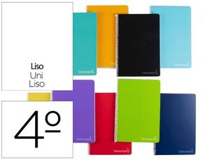 CUADERNO 4 80H LISO ESPIRAL LIDERPAPEL 08412 BC54 TAPA DURA