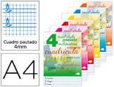 LIBRETA GRAPADA LIDERPAPEL CUADRICULA 4MM PAUTADA MOTO 32H 90G A4 08566