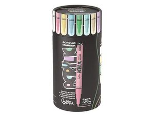 TUBO 8 ROTULADORES PASTEL ACRILICOS 0,7 LIDERPAPEL COLORES