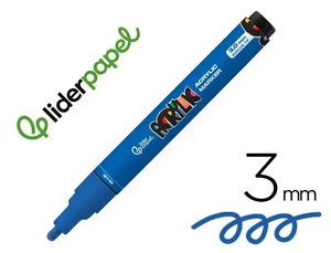 ROTULADOR ACRILICO 3MM AZUL LIDERPAPEL