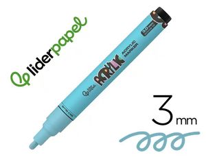 ROTULADOR ACRILICO 3MM AZUL CIELO LIDERPAPEL