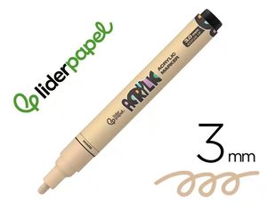 ROTULADOR ACRILICO 3MM BEIGE LIDERPAPEL