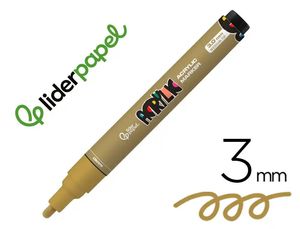 ROTULADOR ACRILICO 3MM ARENA LIDERPAPEL