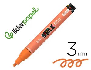 ROTULADOR ACRILICO 3MM NARANJA LIDERPAPEL