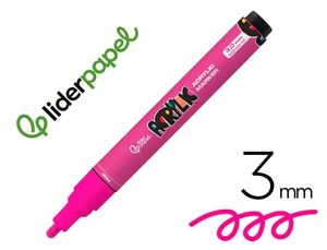 ROTULADOR ACRILICO 3MM ROSA LIDERPAPEL