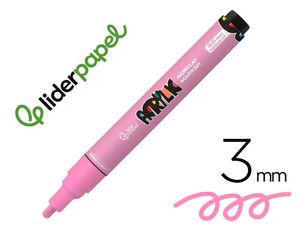 ROTULADOR ACRILICO 3MM ROSA CLARO LIDERPAPEL
