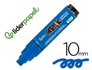 ROTULADOR ACRILICO 10MM AZUL LIDERPAPEL
