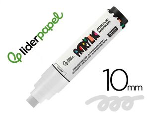 ROTULADOR ACRILICO 10MM BLANCO LIDERPAPEL