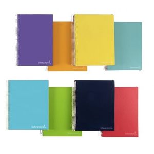 CUADERNO A4 140H CUADRICULA 4MM TAPA DURA ESPIRAL LIDERPAPEL 09755 BA59