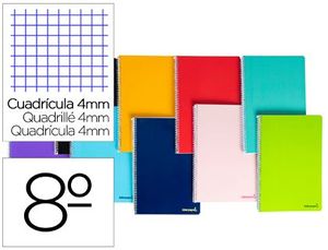 CUADERNO 8 VERTICAL 4MM 80H ESPIRAL 09860 LIDERPAPEL