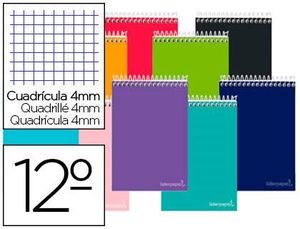 CUADERNO 12 APAISADO 4MM 80H ESPIRAL 09861