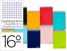 CUADERNO 16 APAISADO 4MM 80H ESPIRAL 09863