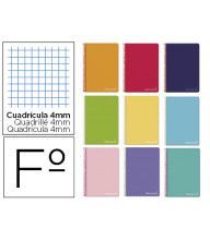 CUADERNO FOLIO 80H CUADRICULA 4MM ESPIRAL LIDERPAPEL 09865 BF39 TAPA DURA