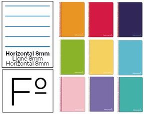 CUADERNO LIDERPAPEL TAPA DURA 1 RAYA 80H FOLIO 09913 HORIZONTAL