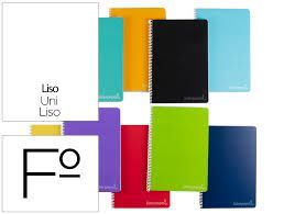 CUADERNO FOLIO 80H LISO ESPIRAL LIDERPAPEL 09919 BF45