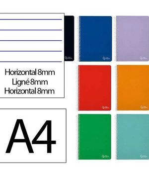 CUADERNO LIDERPAPEL TAPA DURA 1 RAYA 80H A4 171920 BF41 HORIZONTAL