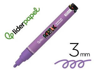 ROTULADOR ACRILICO 3MM MALVA LIDERPAPEL