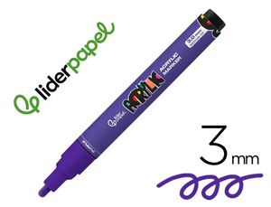 ROTULADOR ACRILICO 3MM PURPURA LIDERPAPEL