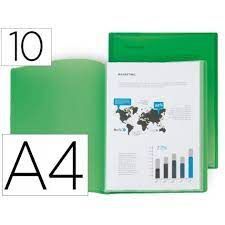 CARPETA FUNDAS 10 VERDE LIDERPAPEL 10988 EC60