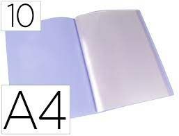 CARPETA FUNDAS 10 LAVANDA LIDERPAPEL 10992 EC63