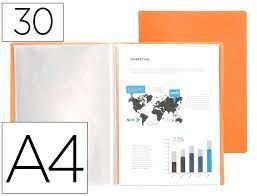 CARPETA 30 FUNDAS NARANJA LIDERPAPEL 11004 EC74