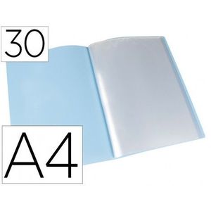CARPETA 30 FUNDAS CELESTE OPACO LIDERPAPEL 11011 EC76