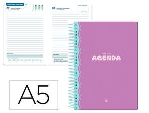 AGENDA ESCOLAR LIDERPAPEL A5 1DP 2025 - 26 CLASSIC MORADO 172348