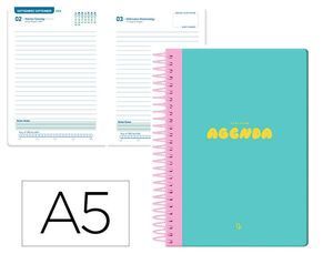 AGENDA ESCOLAR LIDERPAPEL A5 1DP 2025 - 26 CLASSIC TURQUESA 172349