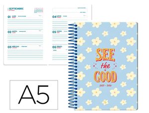 AGENDA ESCOLAR LIDERPAPEL A5 SVH 2025 - 26 PETITE FLORES 172373