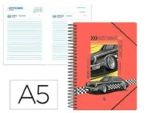 AGENDA ESCOLAR LIDERPAPEL A5 1DP 2025 - 26 CARS PORSCHE NEGRO 172382