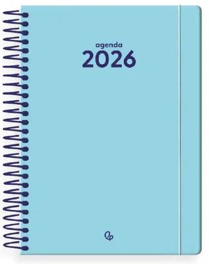AGENDA ESPIRAL LIDERPAPEL CLASSIC A4 1DP AZUL CLARO 2026