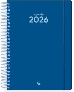 AGENDA ESPIRAL LIDERPAPEL CLASSIC A5 1DP AZUL OSCURO 2026