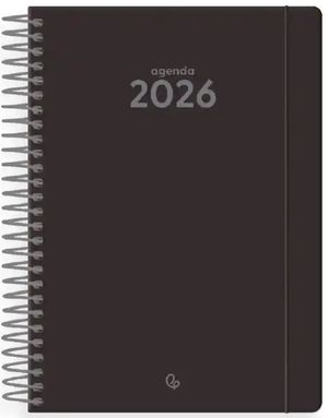 AGENDA ESPIRAL LIDERPAPEL CLASSIC A5 SVV NEGRO 2026