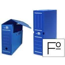 CAJA ARCHIVO LIDERPAPEL PLASTICO AZUL 17303