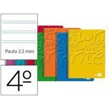 CUADERNO 4 2 RAYAS 80H 2,5MM ESPIRAL 18963 BC-03 PAUTA LIDERPAPEL