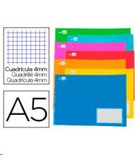 LIBRETA GRAPADA APAISADA HORIZONTAL 4MM A5 LIDERPAPEL 32H COLORES CUADRICULA 24329