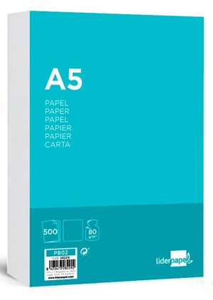 PTE. PAPEL A5 LISO 80GR 500H 28229 CUARTILLAS