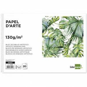 BLOC DIBUJO A4 LISO 130GR ESPIRAL 20H 32011 LIDERPAPEL