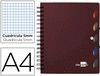 CUADERNO EXECUTIVE A4 BURDEOS 5MM 100H ESPIRAL 35969