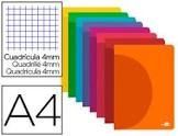 LIBRETA GRAPA LIDERPAPEL PLASTICO 48H 90G A4 4MM 64807 TAPA PLASTICA