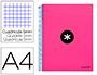 CUADERNO LIDEPAPEL ESPIRAL A4 TD CARTON ANTARTIK 5MM ROSA 120H 100GR 74586