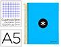 CUADERNO LIDEPAPEL ESPIRAL A5 ANTARTIK 5MM AZUL 120H 100GR 74592