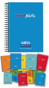 CUADERNO ESPIRAL 8 TAUROPLASTIC NATURAL BL16433
